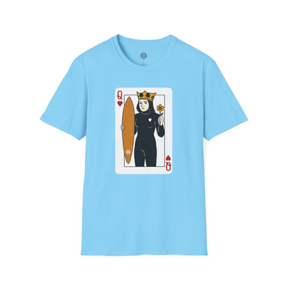 Queen of Hearts Surfer Unisex - U.S. Cotton T-Shirt