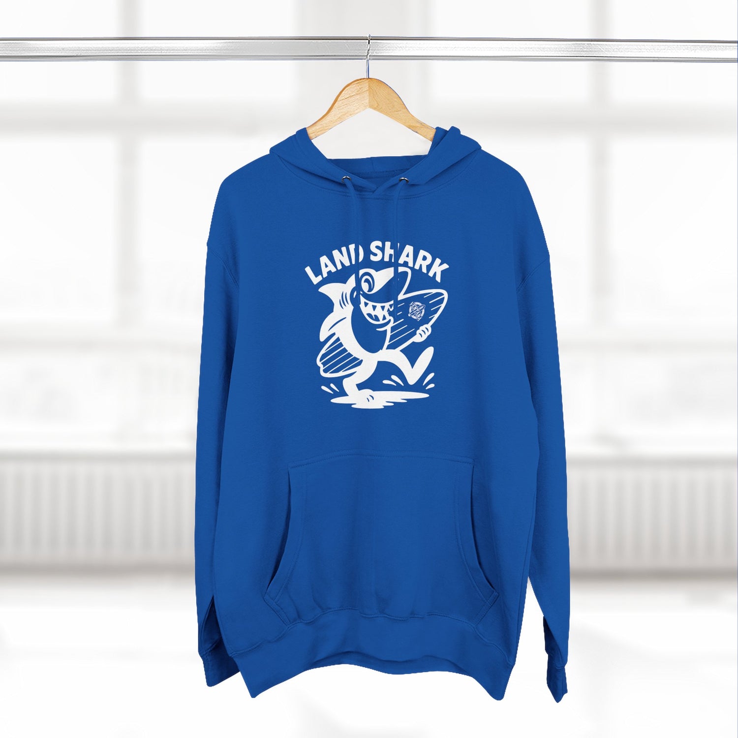 Land Shark Unisex - Pull-Over Cotton Blend Fleece Hoodie