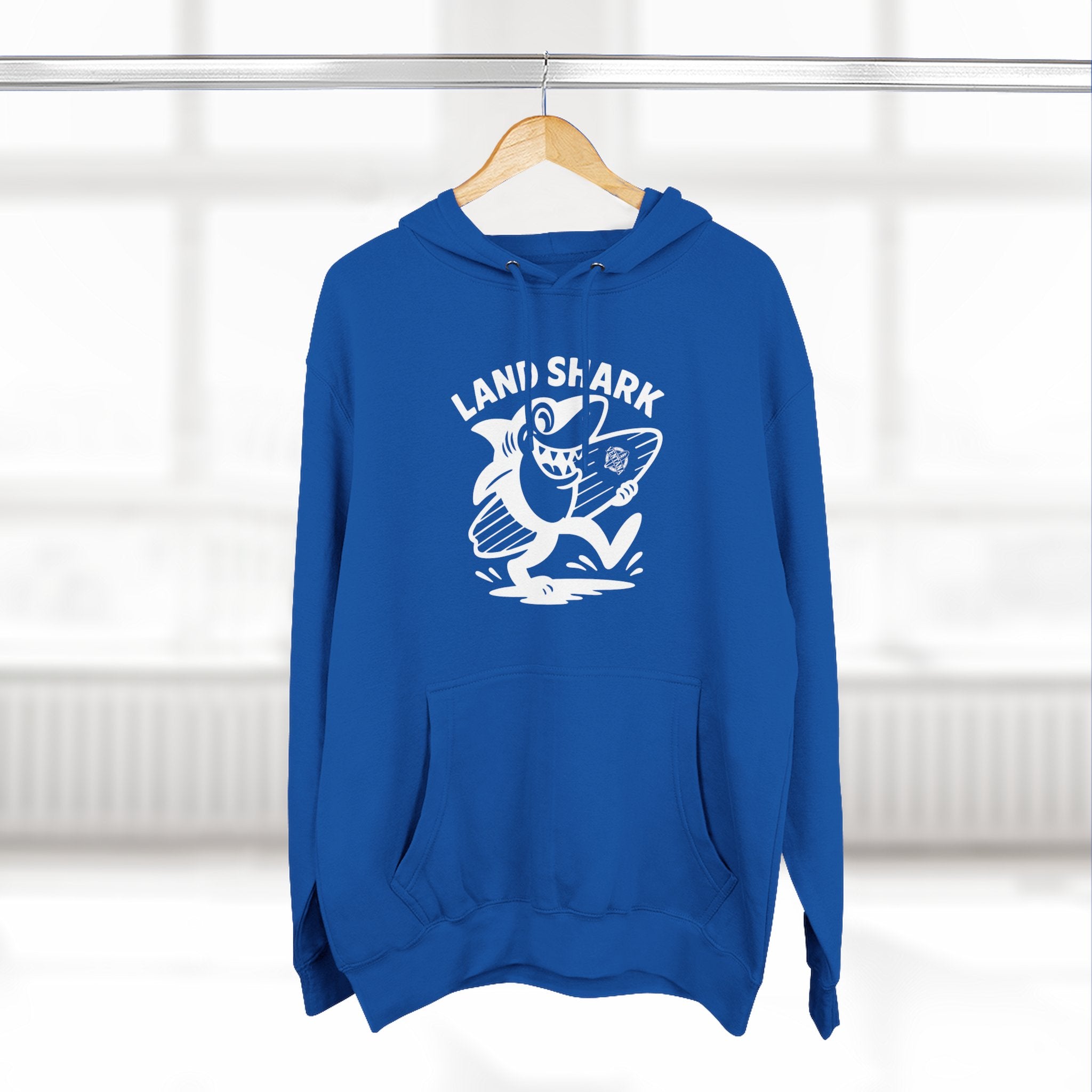 Land Shark Unisex - Pull-Over Cotton Blend Fleece Hoodie