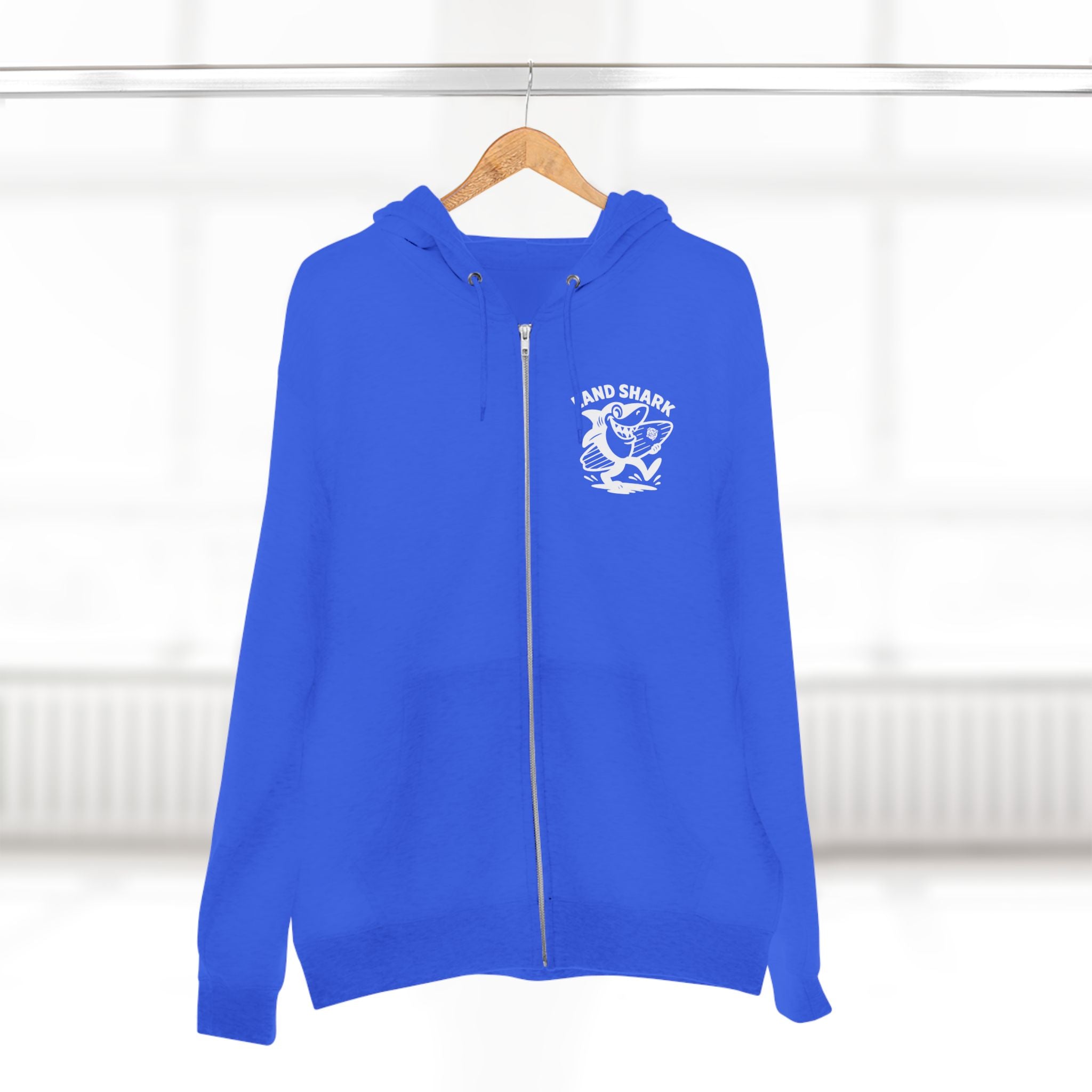Land Shark Unisex - Zip Cotton Blend Fleece Hoodie