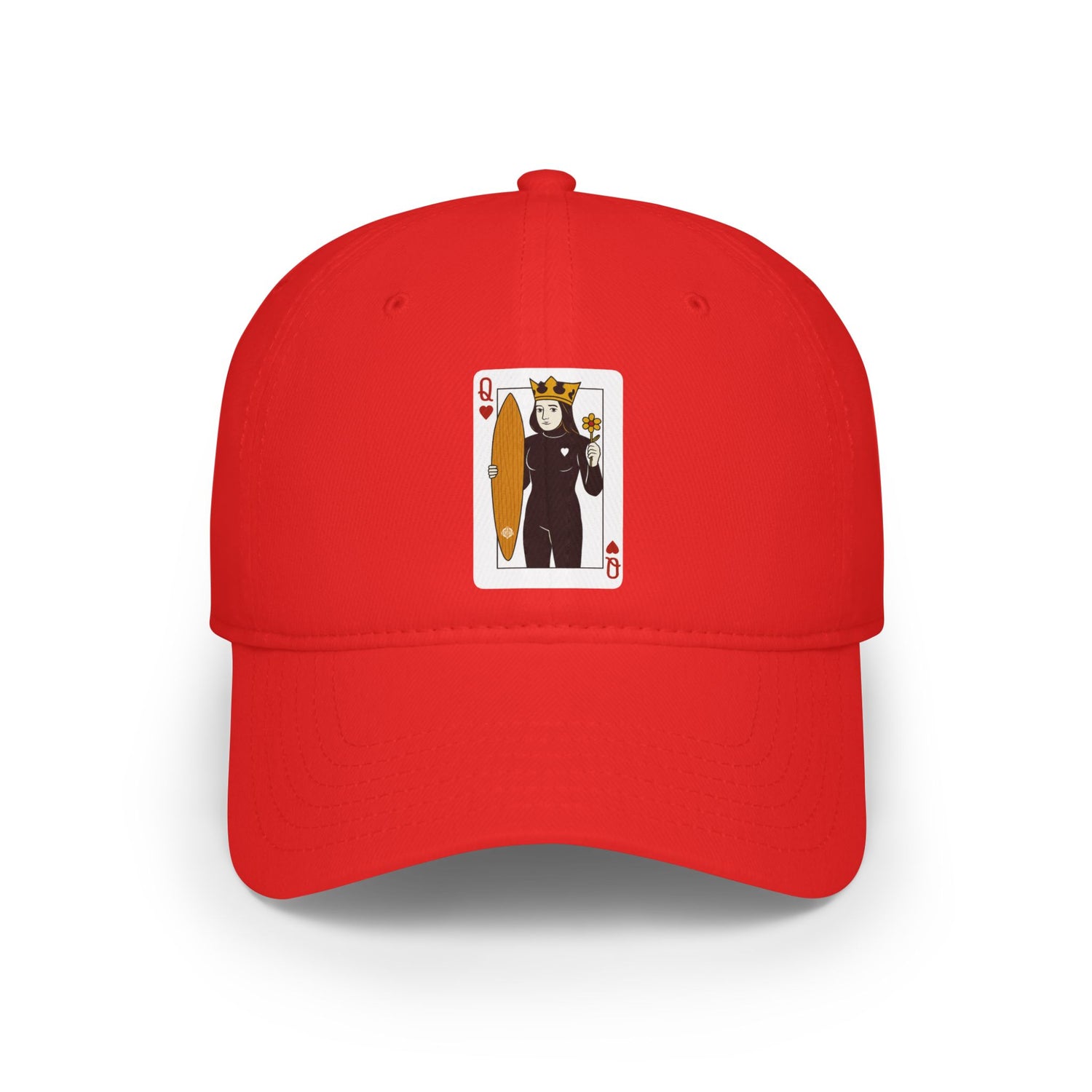 Queen of Hearts Surfer - 100% Cotton Baseball Cap