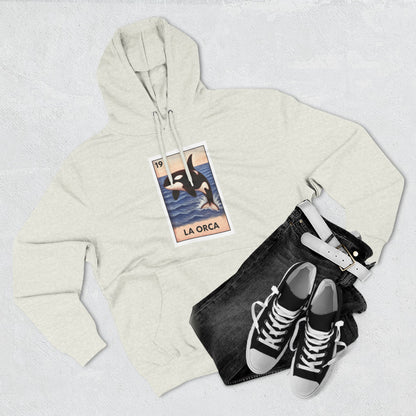 Orca Lotería Unisex - Pull-Over Cotton Blend Fleece Hoodie (La Orca)