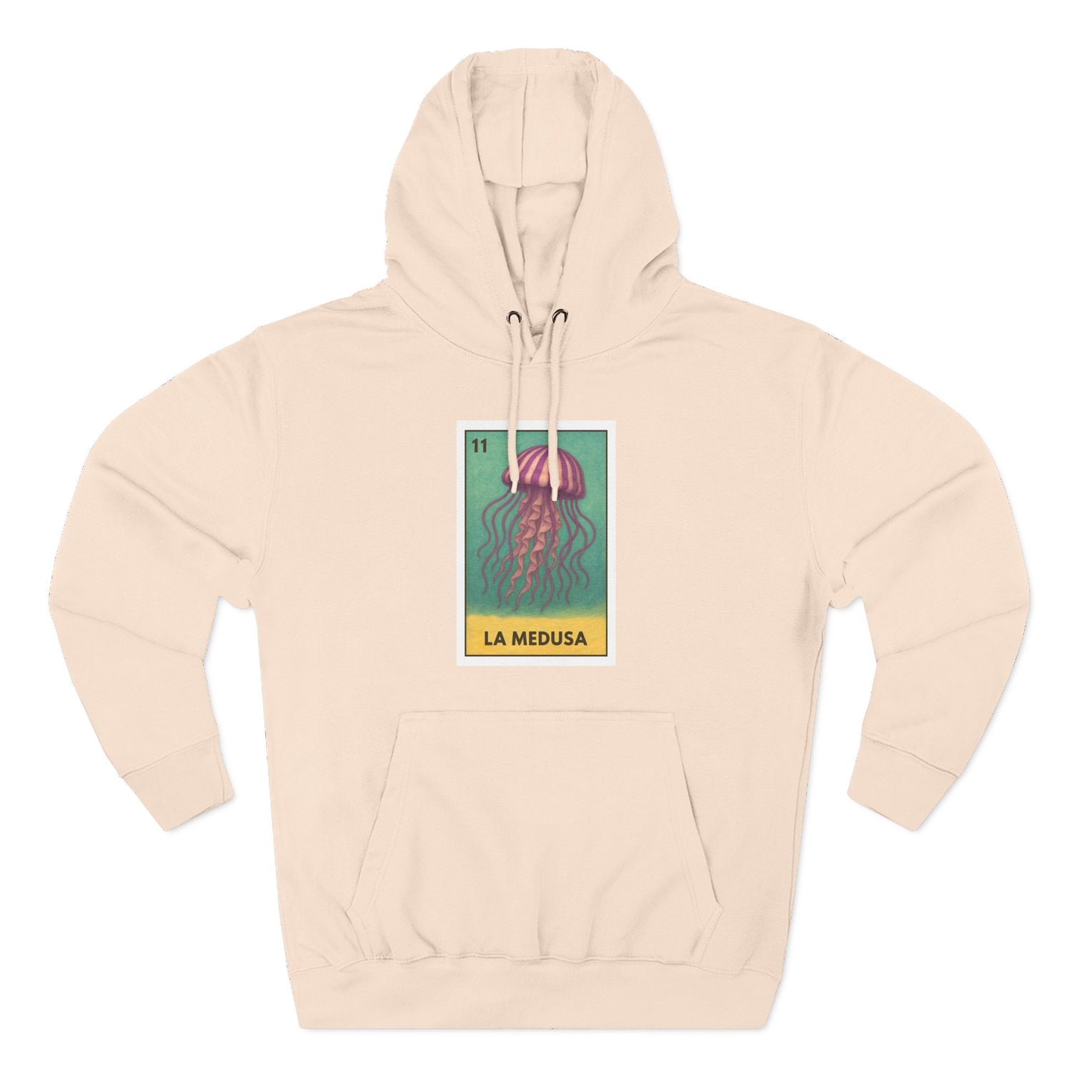 Sea Jelly Lotería Unisex - Pull-Over Cotton Blend Fleece Hoodie (La Medusa)