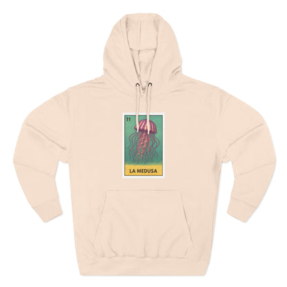Sea Jelly Lotería Unisex - Pull-Over Cotton Blend Fleece Hoodie (La Medusa)