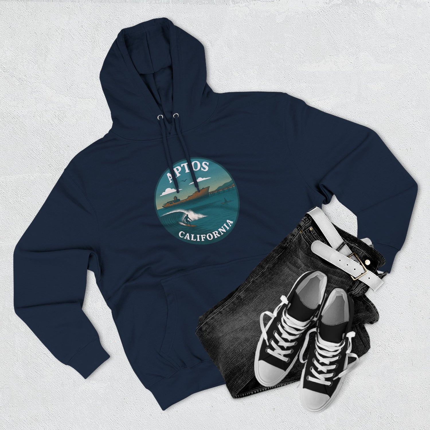 Aptos California Classic Unisex - Pull-Over Cotton Blend Fleece Hoodie
