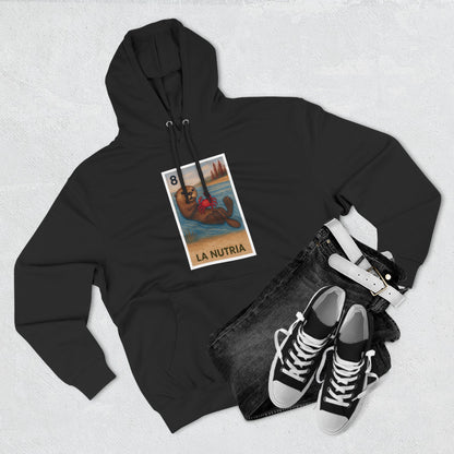 Sea Otter Lotería Unisex - Pull-Over Cotton Blend Fleece Hoodie (La Nutria)