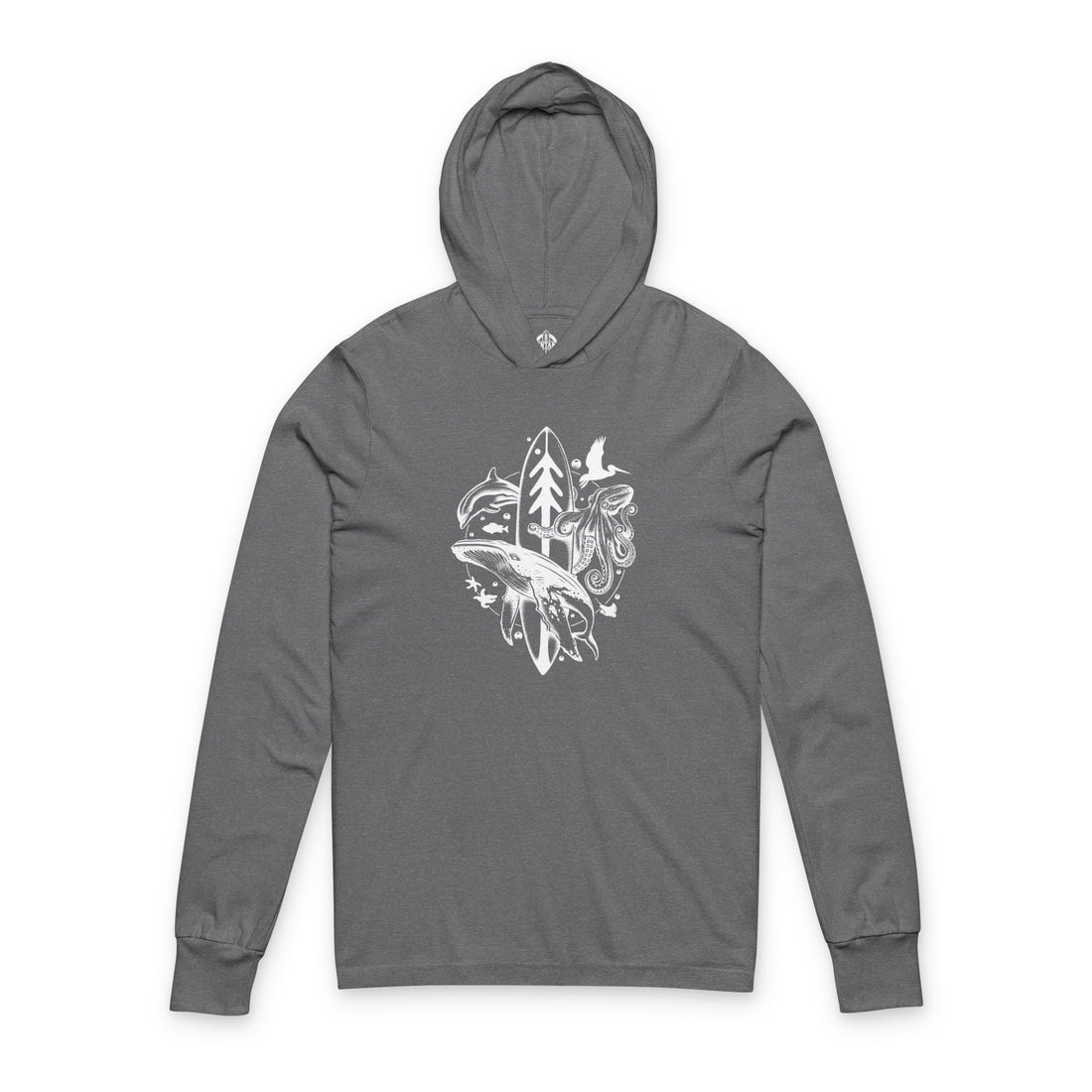 Ventana Monterey Bay by Thiago Bianchini Unisex - Cotton Long Sleeve Hooded T-Shirt