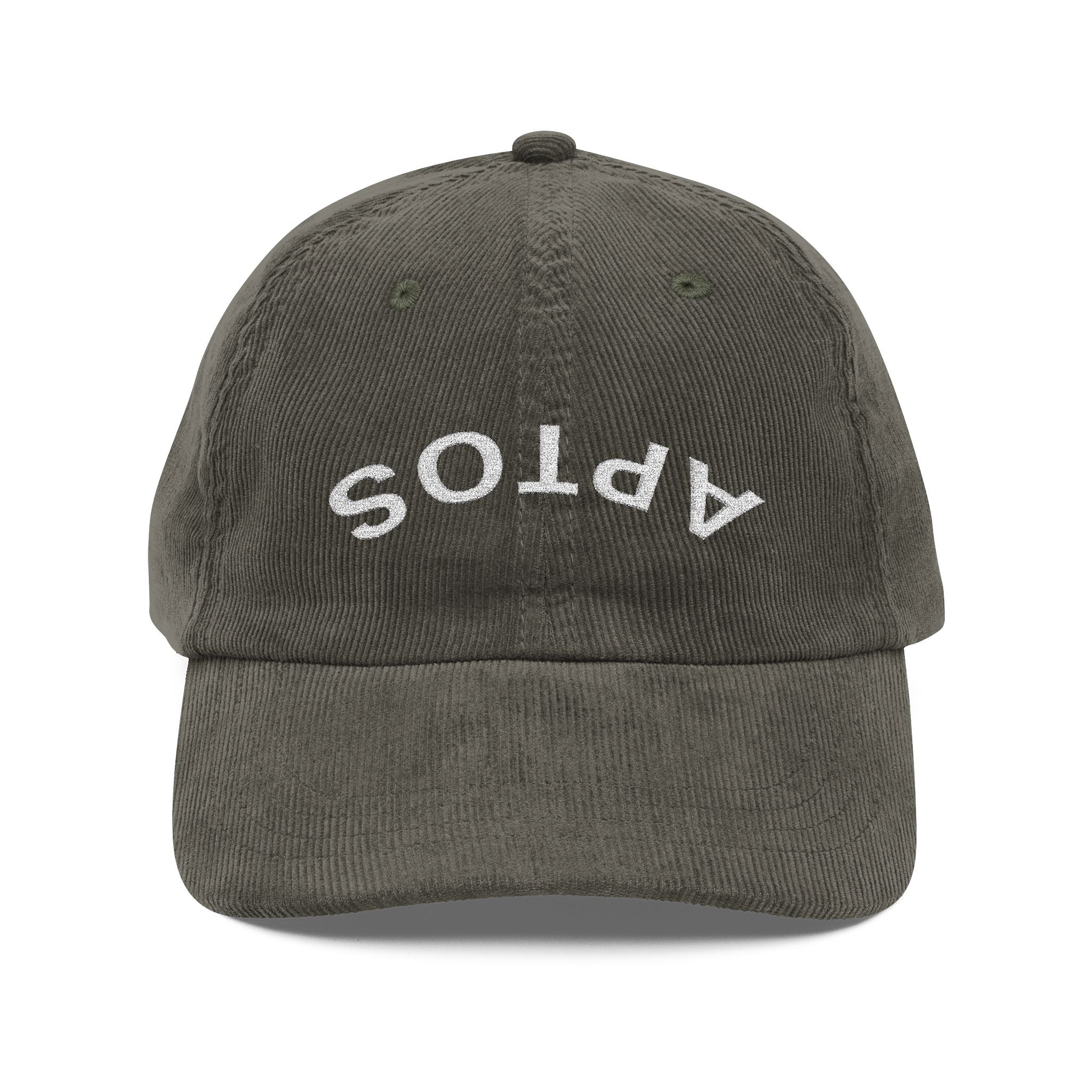 Aptos California Upside Down Embroidered Corduroy Cap - 100% Cotton