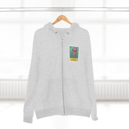 Sea Jelly Lotería Unisex - Zip Cotton Blend Fleece Hoodie (La Medusa)
