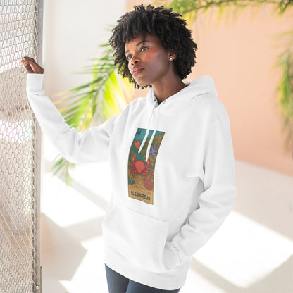 Crab Lotería Unisex - Pull-Over Cotton Blend Fleece Hoodie (El Cangrejo)