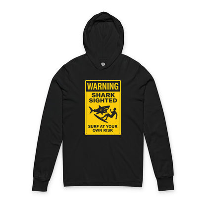 Shark Sighted Team Unisex - Cotton Long Sleeve Hooded T-Shirt