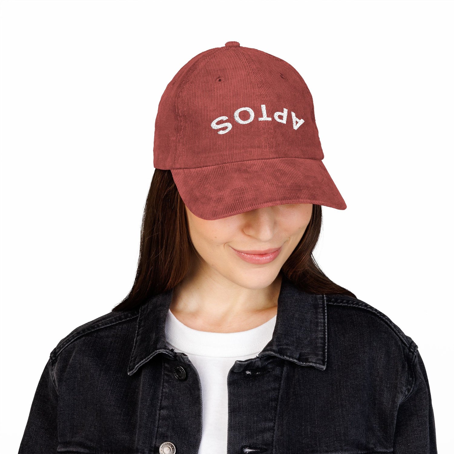 Aptos California Upside Down Embroidered Corduroy Cap - 100% Cotton