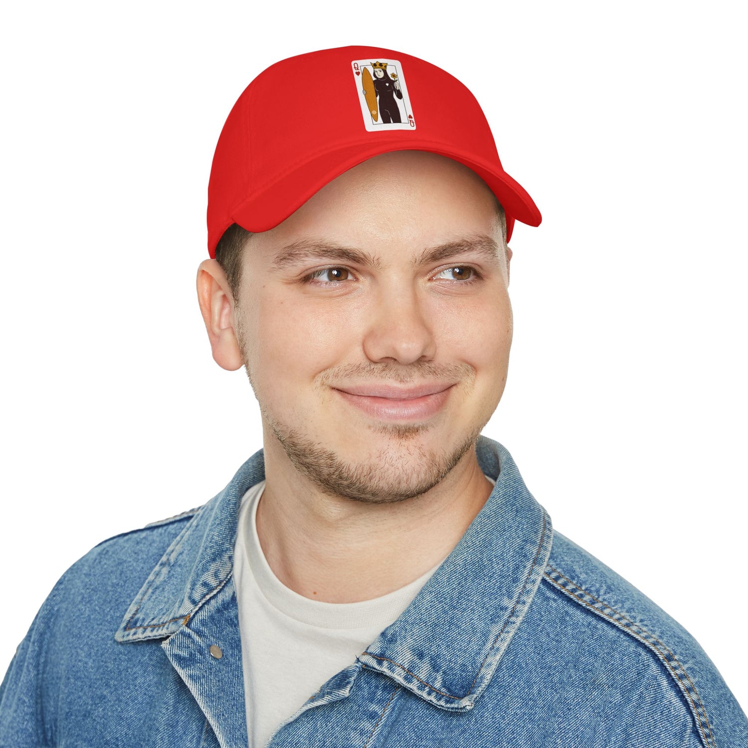 Queen of Hearts Surfer - 100% Cotton Baseball Cap