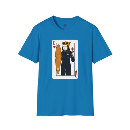 Queen of Hearts Surfer Unisex - U.S. Cotton T-Shirt