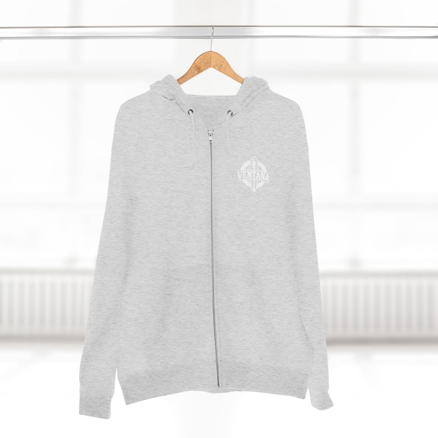 Ventana Treefish Logo Unisex - Zip Cotton Blend Fleece Hoodie