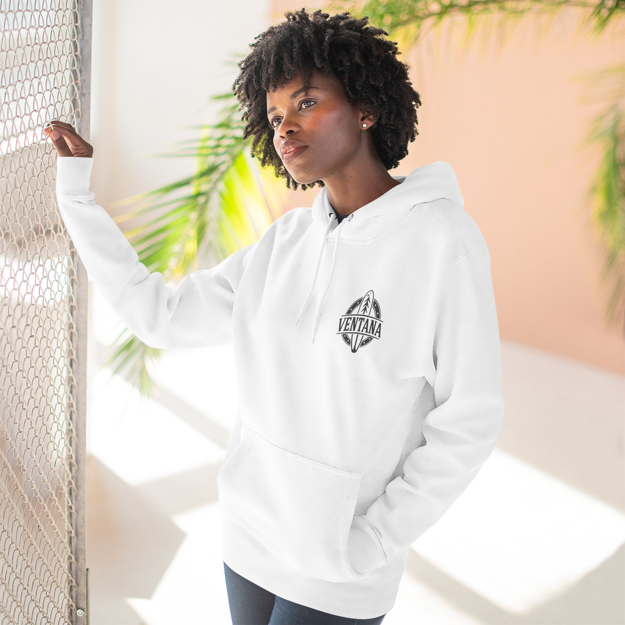 Ventana Surfsquatch by Thiago Bianchini Unisex - Pull-Over Cotton Blend Fleece Hoodie