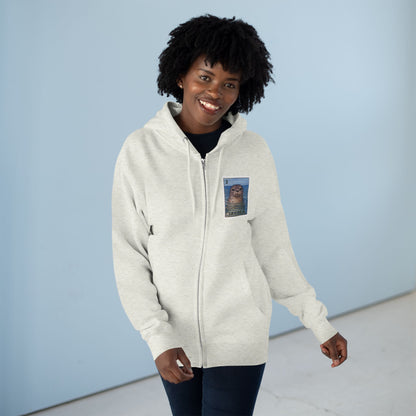Seal Lotería Unisex - Zip Cotton Blend Fleece Hoodie (La Foca)