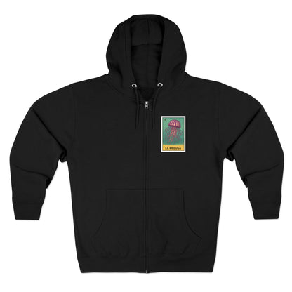 Sea Jelly Lotería Unisex - Zip Cotton Blend Fleece Hoodie (La Medusa)