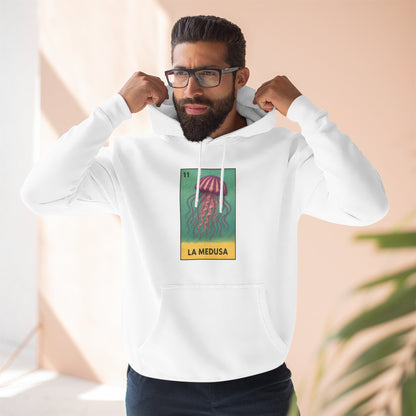 Sea Jelly Lotería Unisex - Pull-Over Cotton Blend Fleece Hoodie (La Medusa)