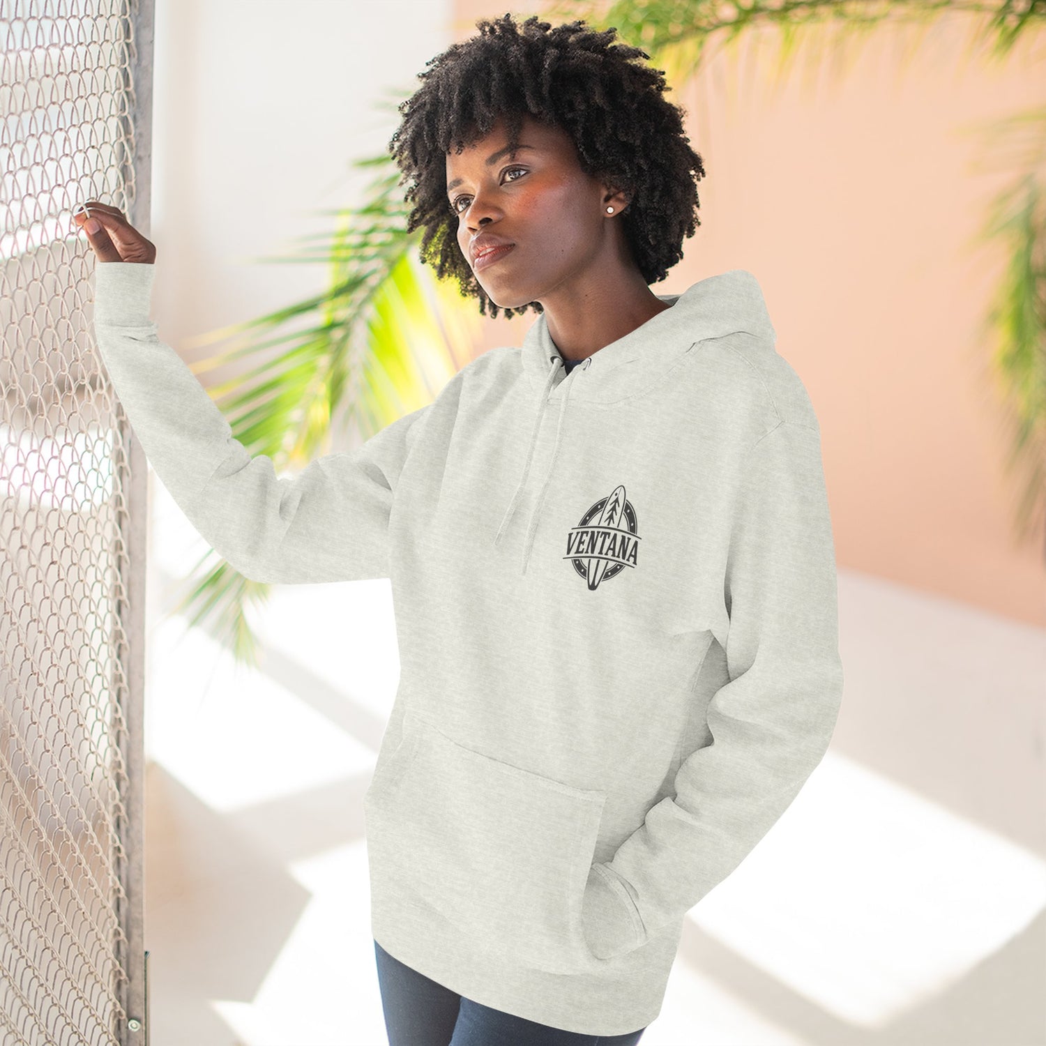Ventana Surfsquatch by Thiago Bianchini Unisex - Pull-Over Cotton Blend Fleece Hoodie