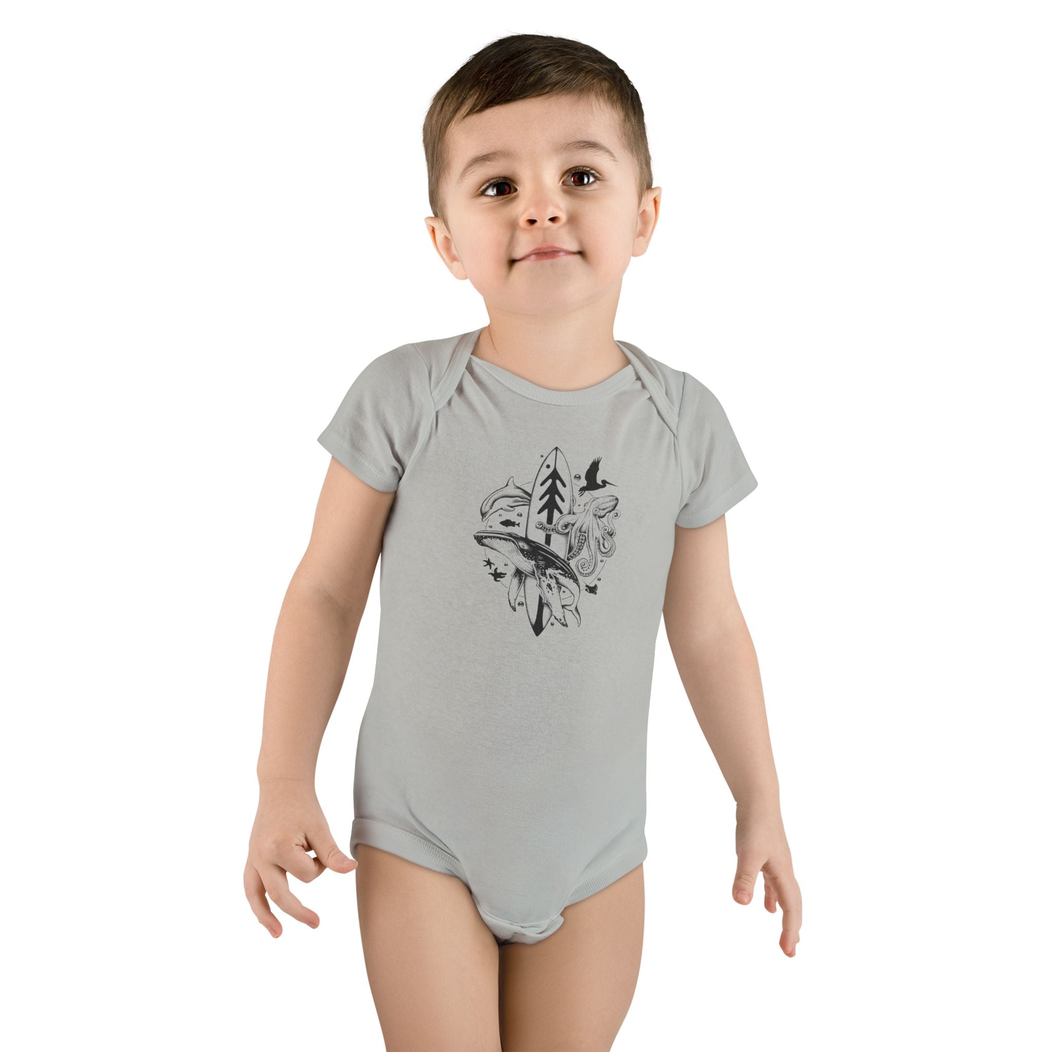 Ventana Monterey Bay by Thiago Bianchini - Baby Short Sleeve 100% Cotton Onesie