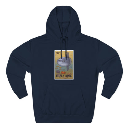 Sunfish Lotería Unisex - Pull-Over Cotton Blend Fleece Hoodie (El Pez Luna)