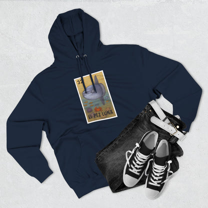 Sunfish Lotería Unisex - Pull-Over Cotton Blend Fleece Hoodie (El Pez Luna)