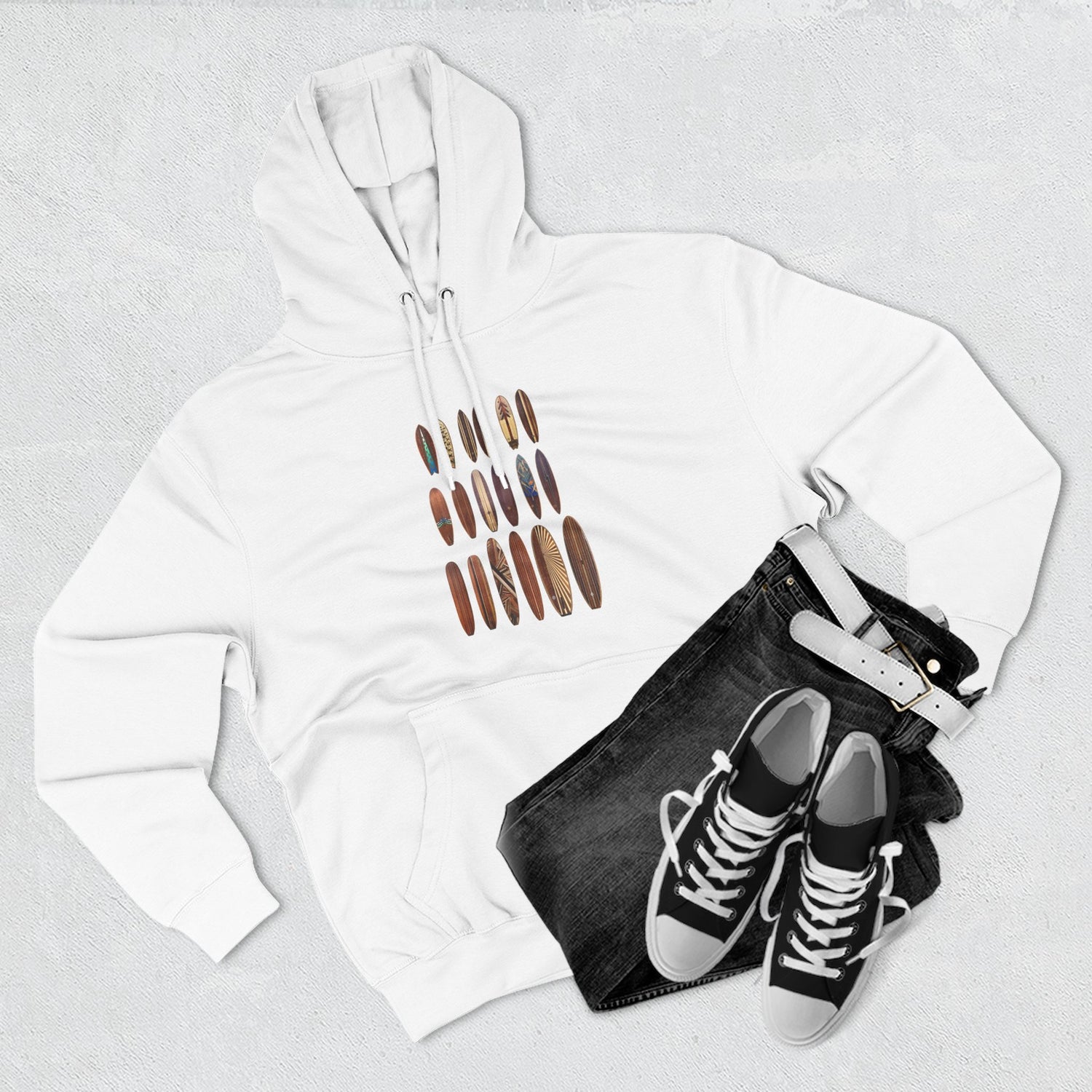 Ventana Wooden Surfboards Unisex - Pull-Over Cotton Blend Fleece Hoodie