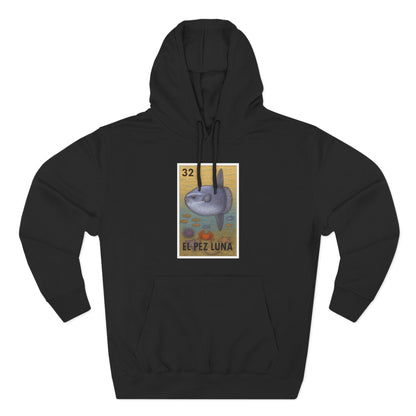 Sunfish Lotería Unisex - Pull-Over Cotton Blend Fleece Hoodie (El Pez Luna)