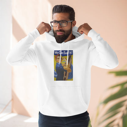 Rosie the Surfer - Pull-Over Cotton Blend Fleece Hoodie