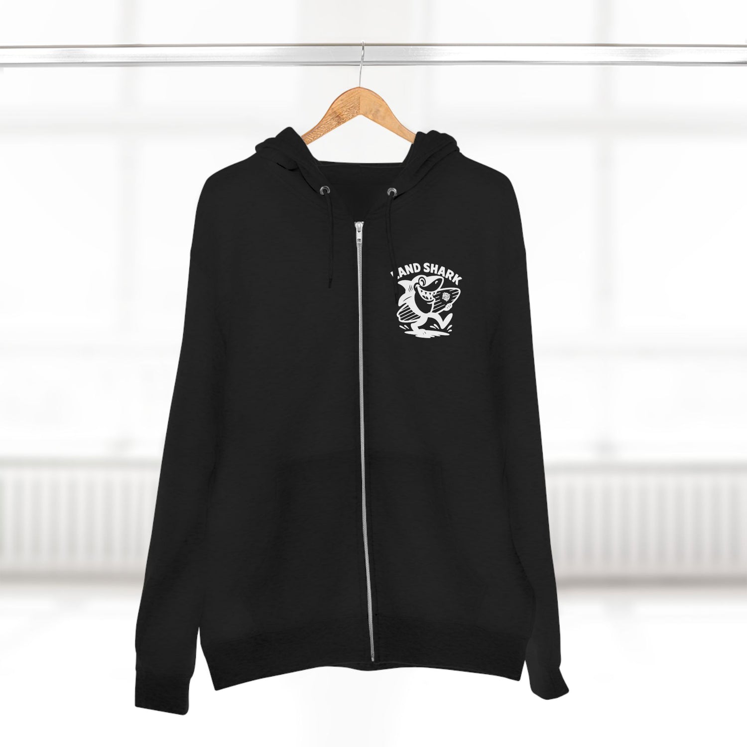 Land Shark Unisex - Zip Cotton Blend Fleece Hoodie