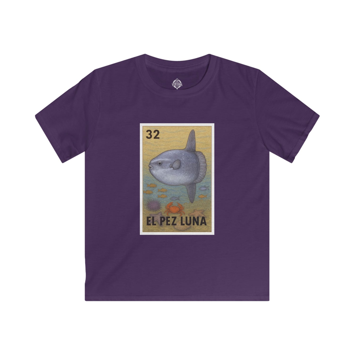 Sunfish Lotería Kids - Soft Style U.S. Cotton T-Shirt (El Pez Luna)