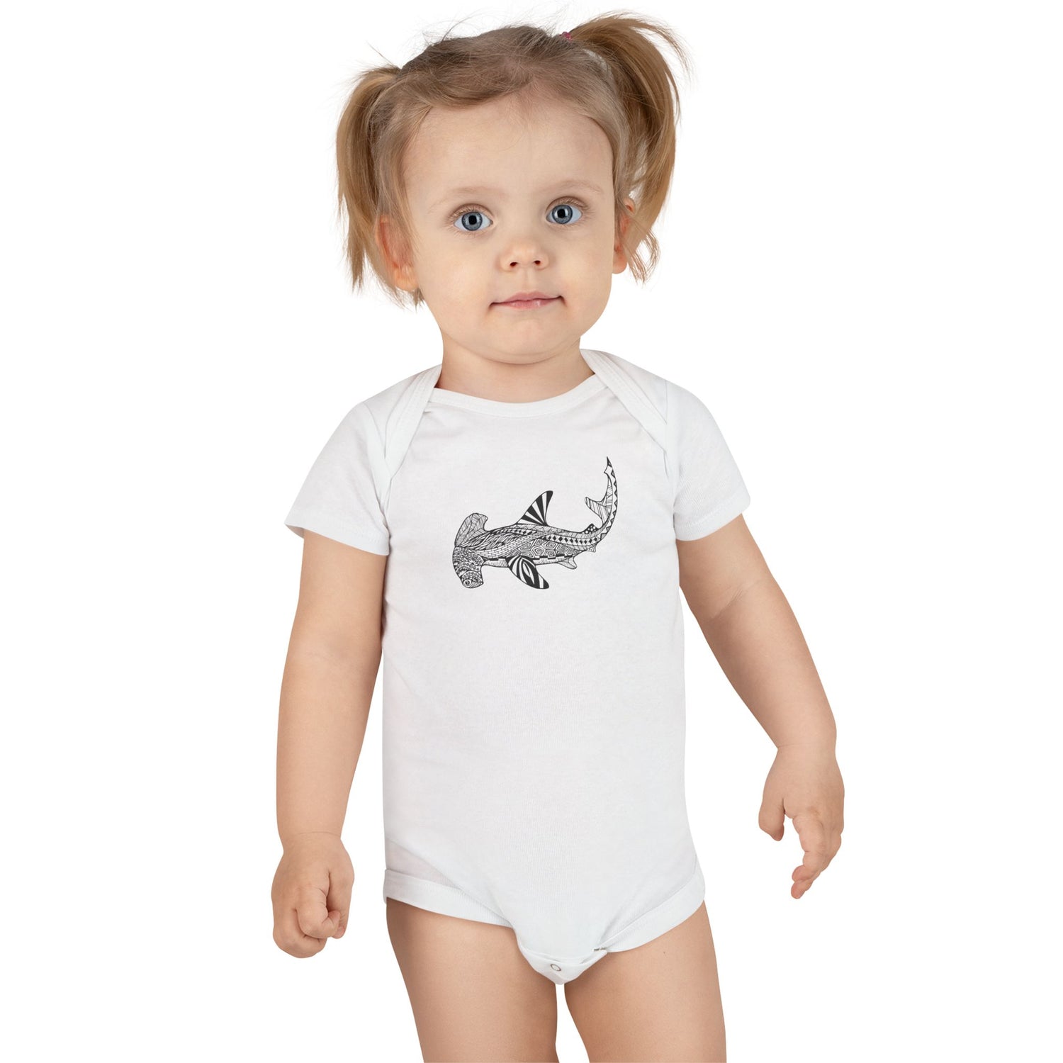 Ventangle Hammerhead - Baby Short Sleeve 100% Cotton Onesie