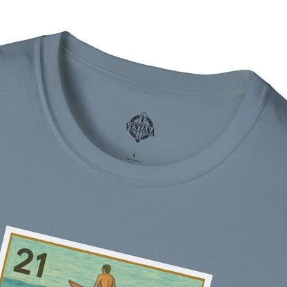 Shark Lotería Unisex - Soft Style U.S. Cotton T-Shirt (El Tiburón)