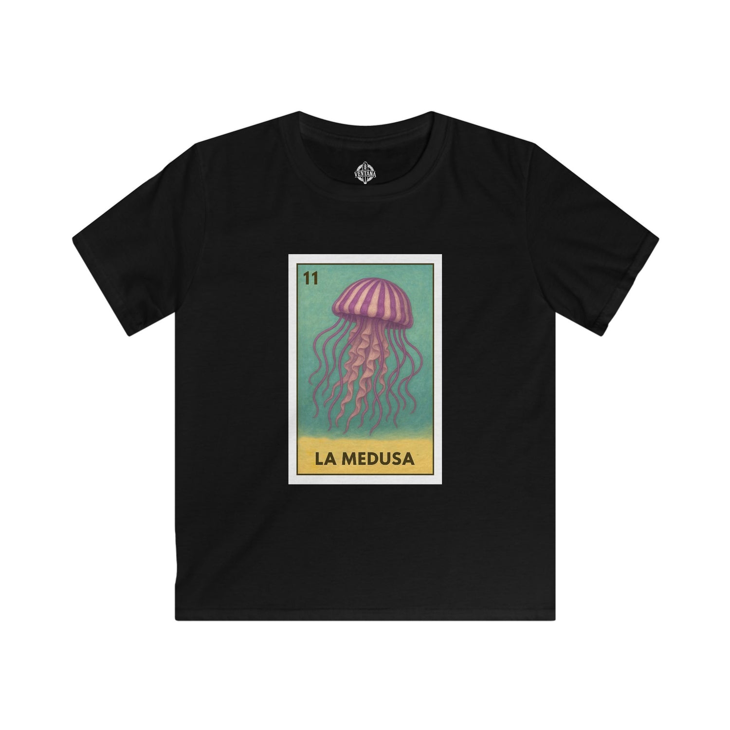 Sea Jelly Lotería Kids - Soft Style U.S. Cotton T-Shirt (La Medusa)