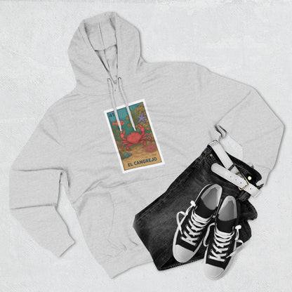 Crab Lotería Unisex - Pull-Over Cotton Blend Fleece Hoodie (El Cangrejo)