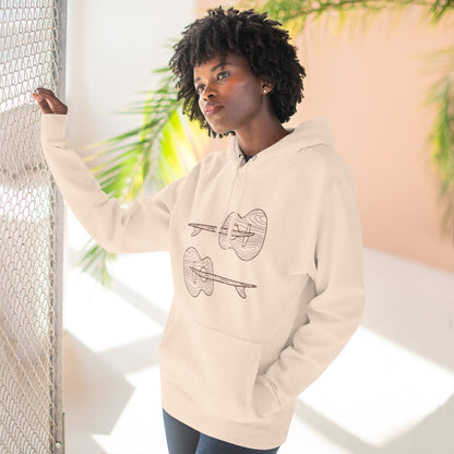 Ventana Santa Cruz Guitar Collab Unisex - Pull-Over Cotton Blend Fleece Hoodie