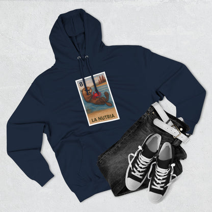 Sea Otter Lotería Unisex - Pull-Over Cotton Blend Fleece Hoodie (La Nutria)