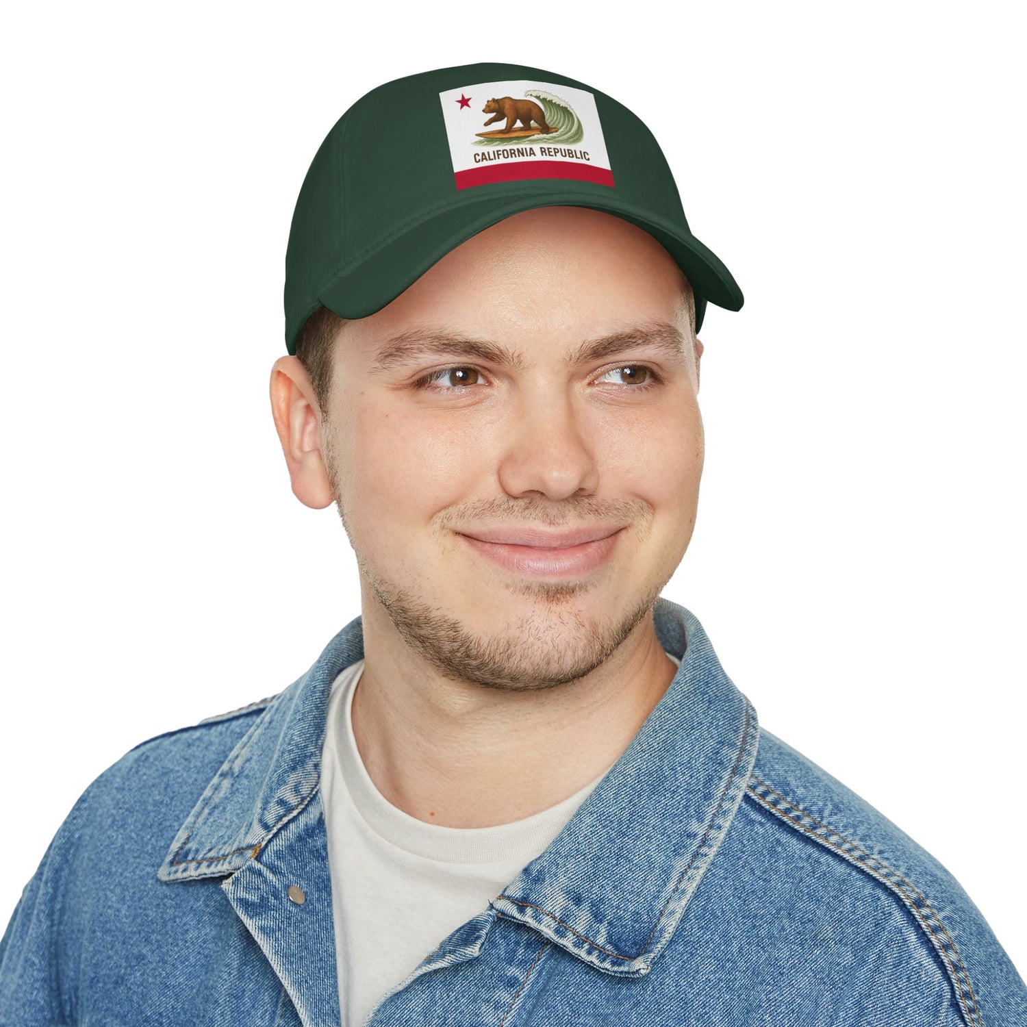 California Surfing Bear Flag Unisex - 100% Cotton Baseball Cap
