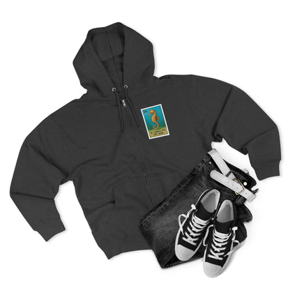 Seahorse Lotería Unisex - Zip Cotton Blend Fleece Hoodie (El Caballito del Mar)