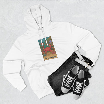 Crab Lotería Unisex - Pull-Over Cotton Blend Fleece Hoodie (El Cangrejo)
