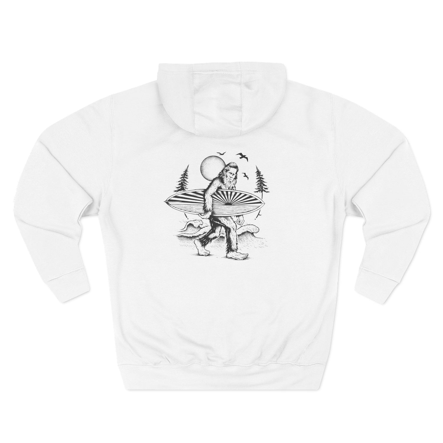 Ventana Surfsquatch by Thiago Bianchini Unisex - Pull-Over Cotton Blend Fleece Hoodie