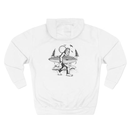 Ventana Surfsquatch by Thiago Bianchini Unisex - Pull-Over Cotton Blend Fleece Hoodie