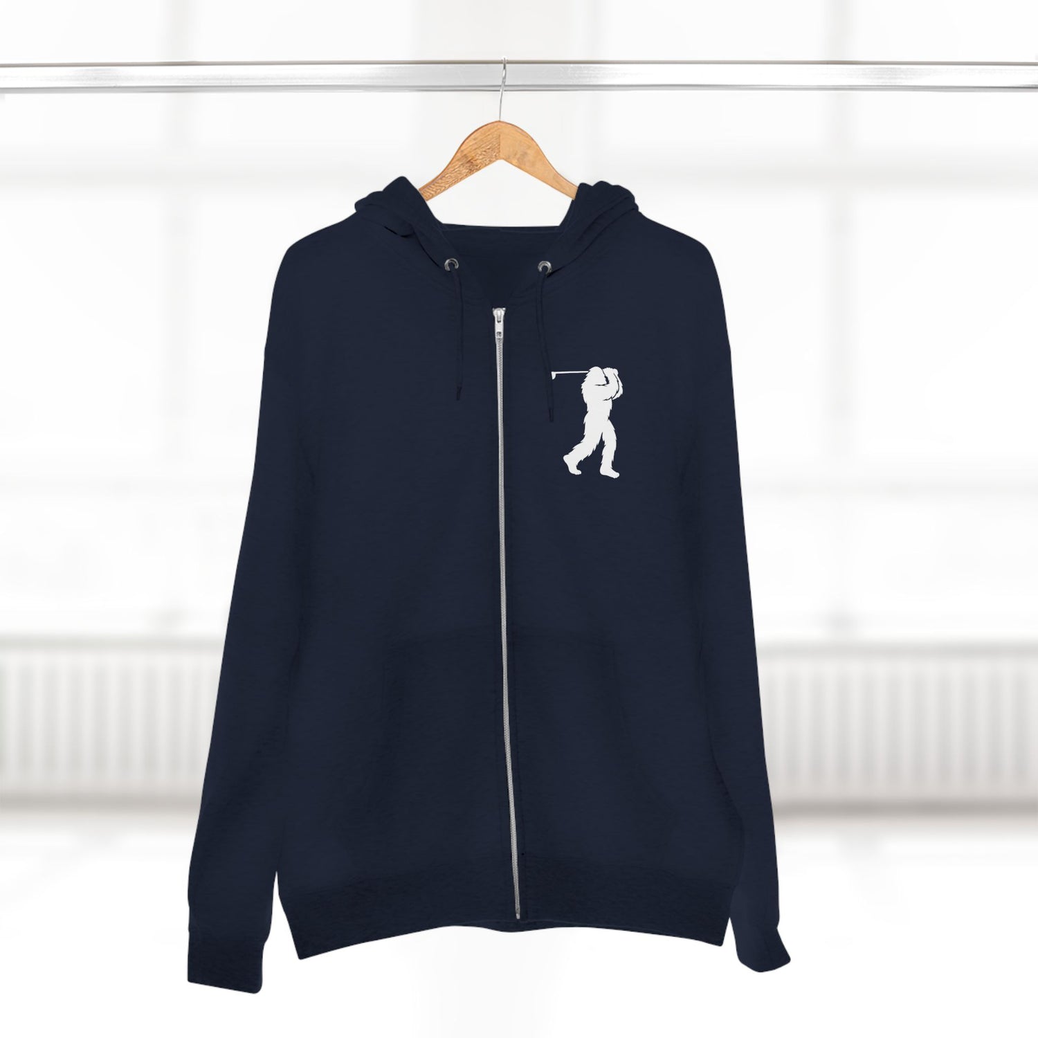 Ventana Golfsquatch Unisex - Zip Cotton Blend Fleece Hoodie