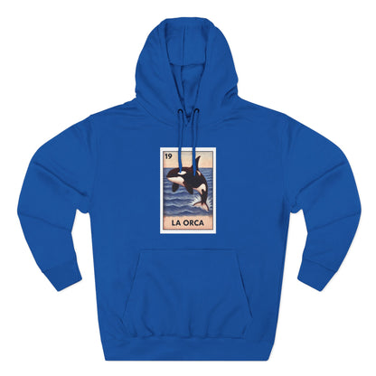 Orca Lotería Unisex - Pull-Over Cotton Blend Fleece Hoodie (La Orca)