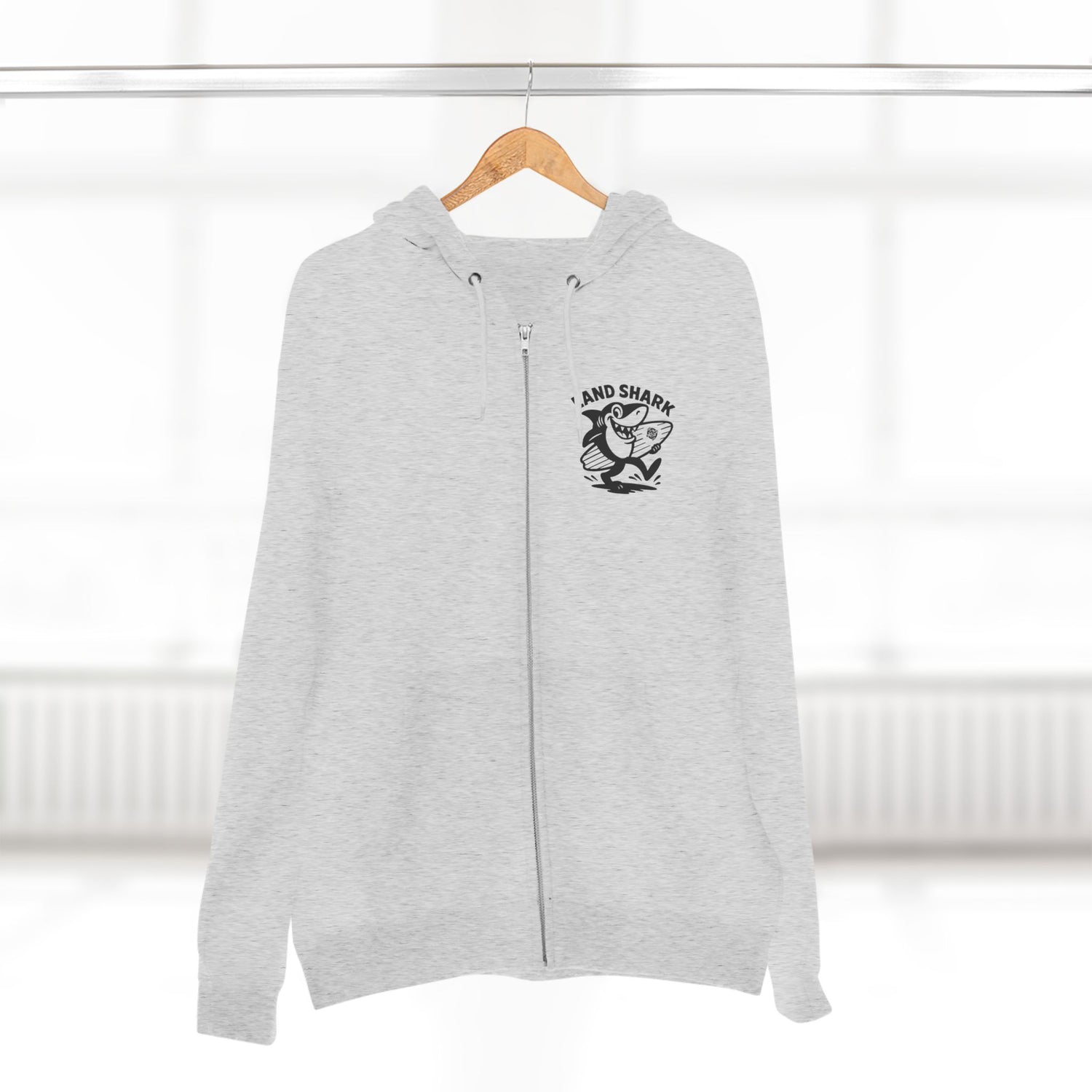 Land Shark Unisex - Zip Cotton Blend Fleece Hoodie