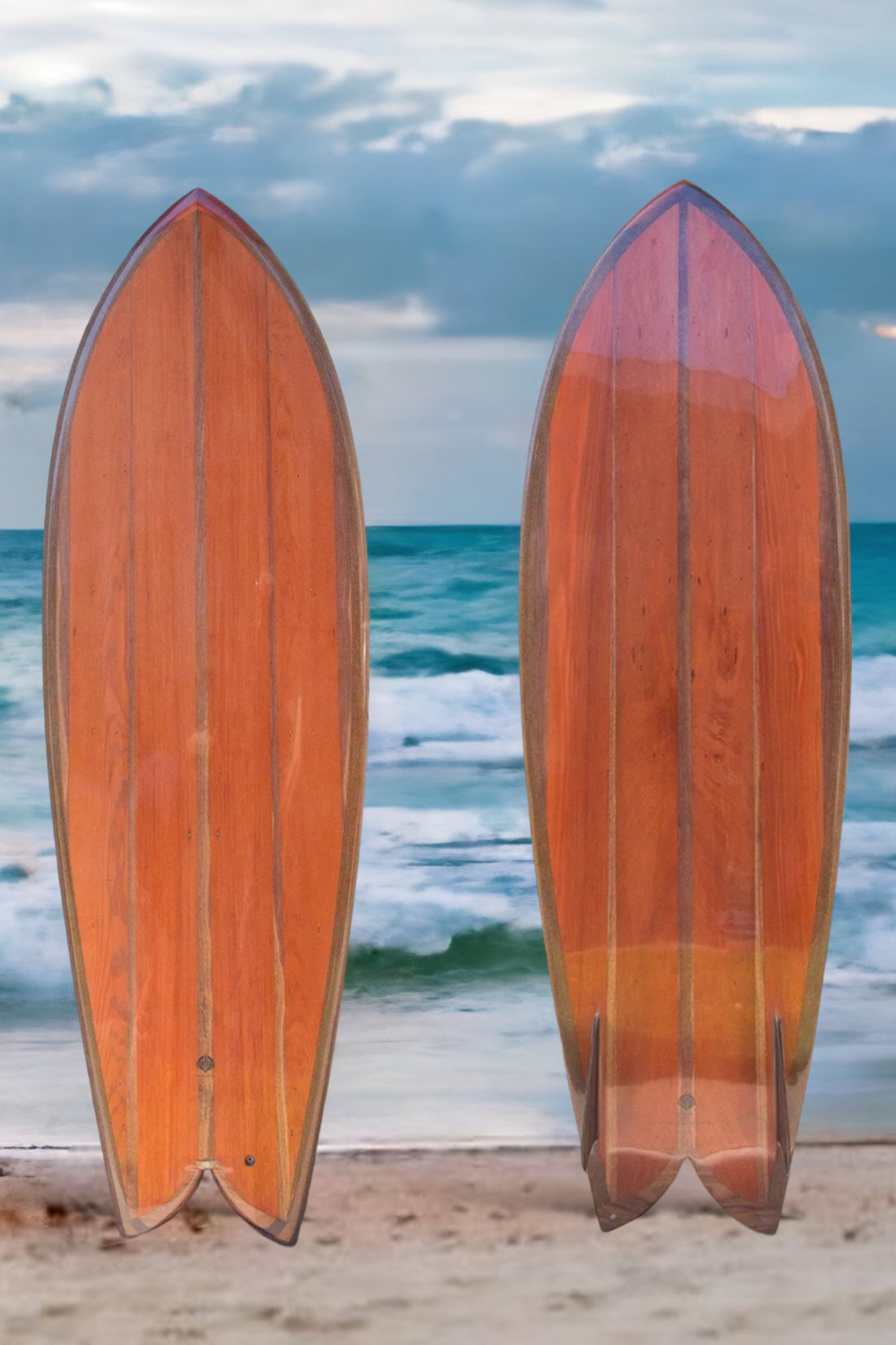 Ventana Flyer Fish wooden surfboard