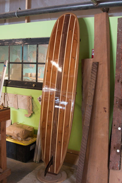 Surfboard - Western Flyer Stripes Longboard 8&